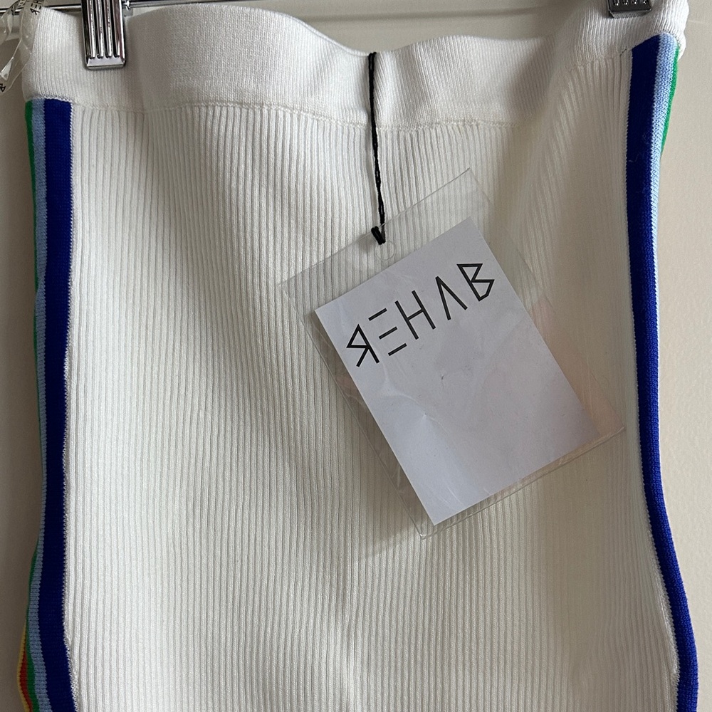 Rehab Ribbed Skirt with Blue and Green Accents